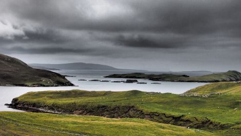 A Shetland salmon farm.