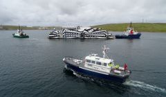 The Sans Vitesse on her way out of Shetland. Photo: John Bateson