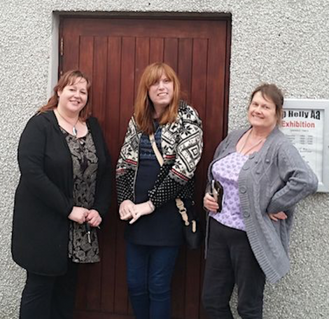 Three of the four women who attended the Up Helly Aa squad registration on Saturday, from left to right: Karrol Scott, Zara Pennington, Debra Nicolson.