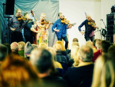 Inventive Finnish seven-piece Frigg went down a storm. Photo: Lieve Boussauw.