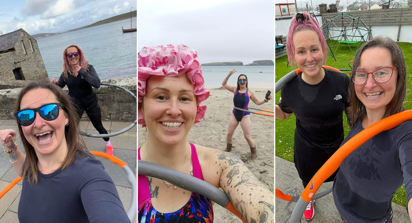 Sisters put their own spin on hula hoop fundraising challenge - Vimarsana News