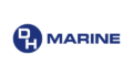 Logo featuring a blue circle with "DH" inside it, followed by the word "MARINE" in blue uppercase letters.