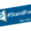 Image of a sticker with a blue background featuring a megaphone labeled "SYP" and the text "#StandForSYP" along with "syp.org.uk.