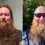 Two side-by-side images of the same man with a beard. The left image shows him indoors with long hair, while the right image shows him outdoors with sunglasses and a buzz cut hairstyle.