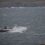 A boat in the ocean.