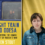 Book cover titled "Night Train to Odesa: Covering the Human Cost of Russia's War" by Jen Stout. It features a child waving from a train window and a photo of the author with a yellow background.