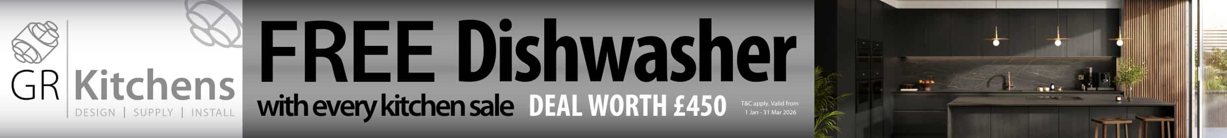 GR Kitchens - Free dishwasher with every kitchen