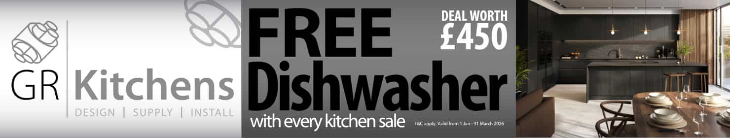 GR Kitchens - Free dishwasher with every kitchen