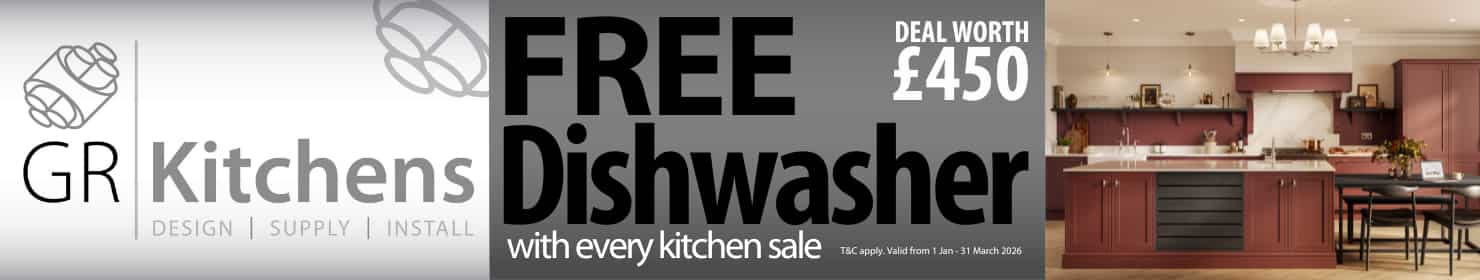 GR Kitchens - Free dishwasher with every kitchen