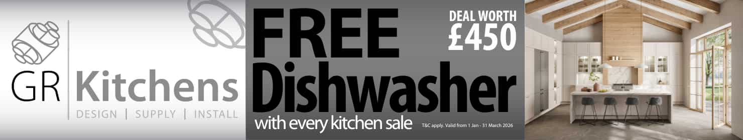 GR Kitchens - Free dishwasher with every kitchen
