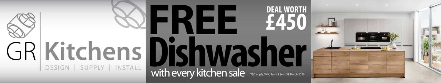 GR Kitchens - Free dishwasher with every kitchen