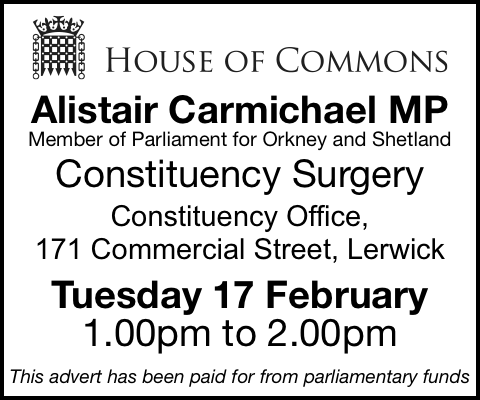 Constituency Surgery - Alistair Carmichael MP - 17 February 2026